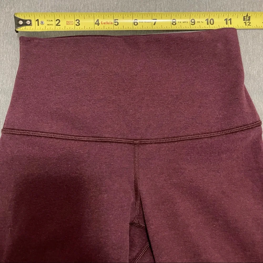 Lululemon Crop Maroon Burgundy Yoga Leggings 2